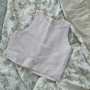 Women's Sleeveless Knit Top - White